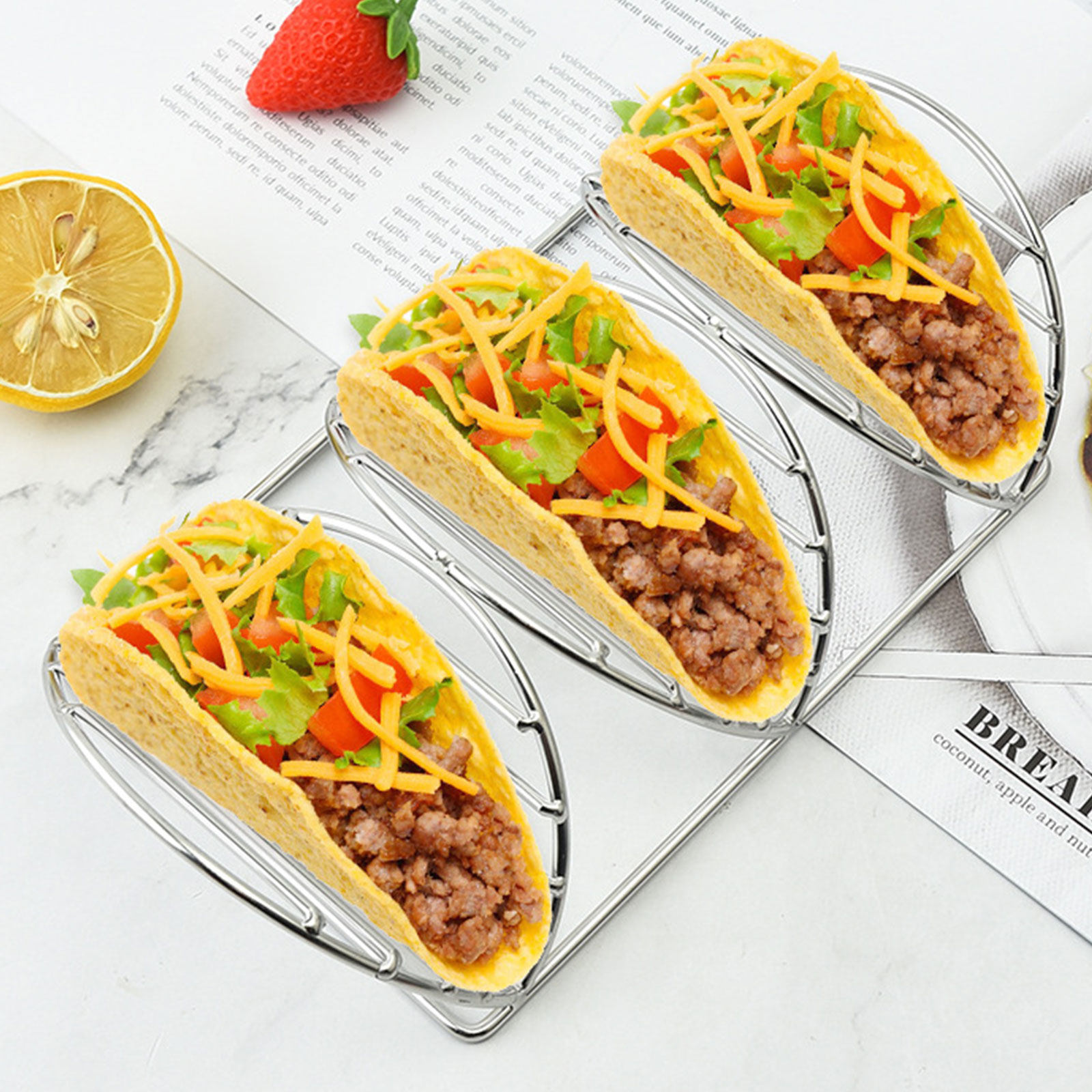 Stojak na taco ze stali nierdz – Kitchen Baking Rack recenzja i cena